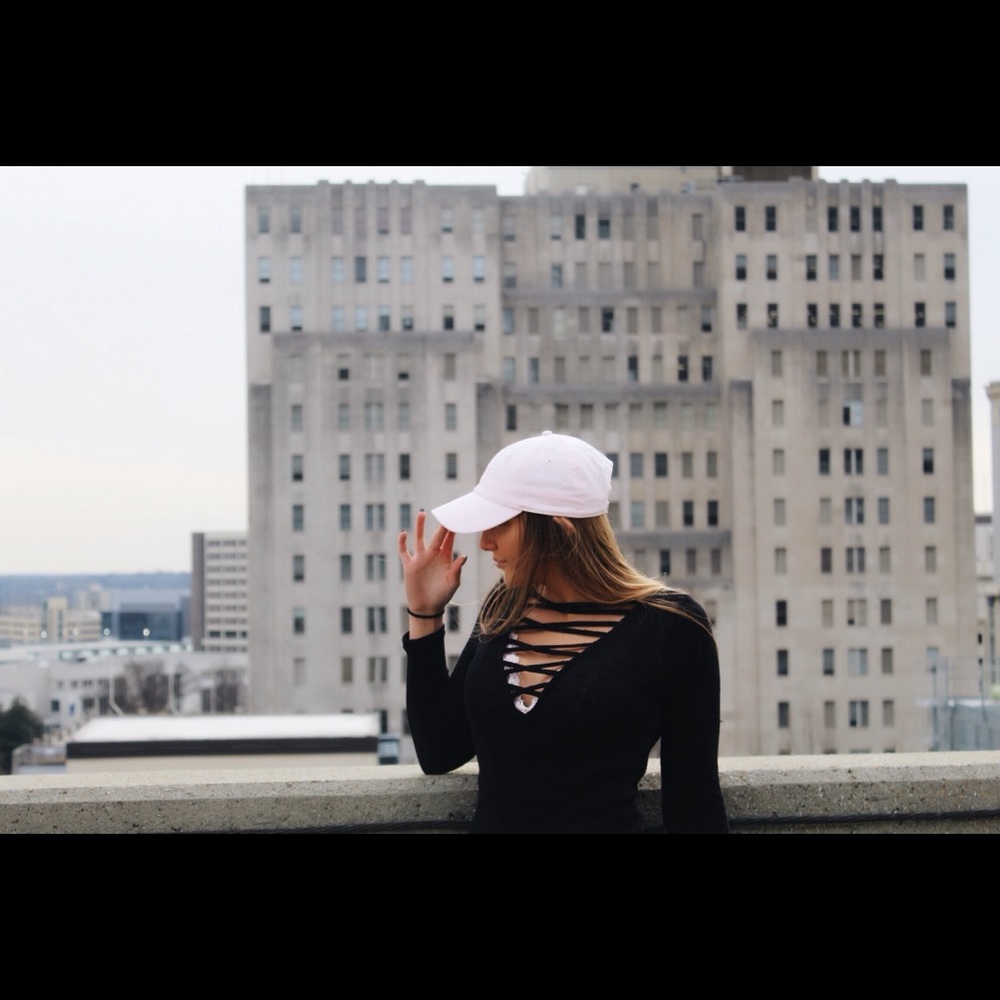 Black long sleeve top